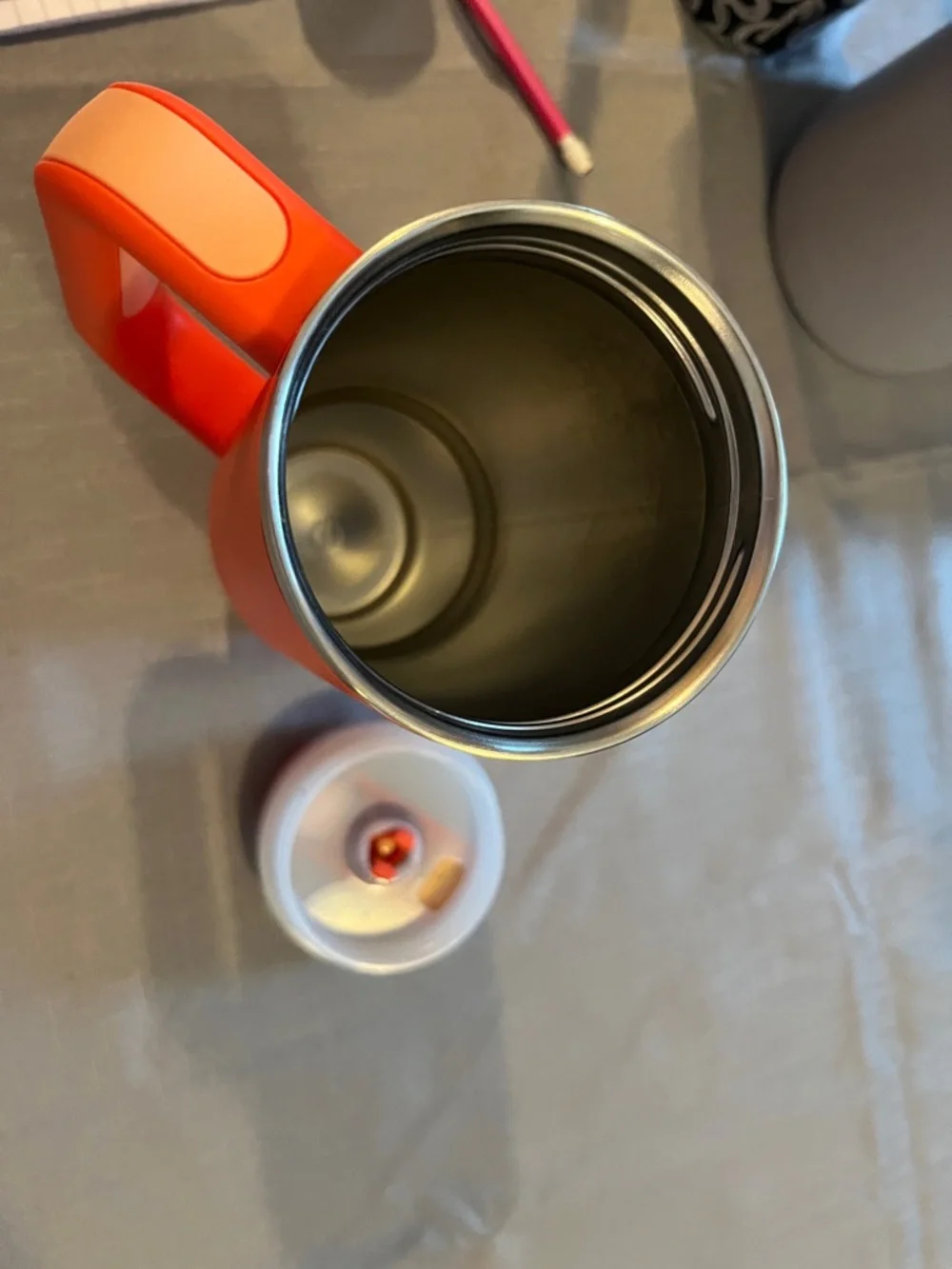 Stanley Bright Orange Insulated Mug with Handle - Picture 3 of 3